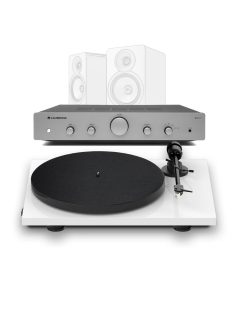   Pro-Ject E1 Phono + Cambridge Audio AX A25 - lemezjátszó és sztereó erősítő /fehér/