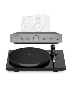   Pro-Ject E1 Phono + Cambridge Audio AX A25 - lemezjátszó és sztereó erősítő /fekete/