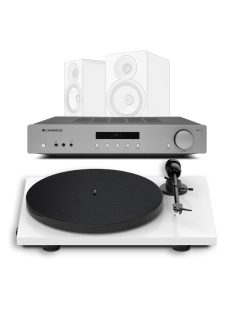   Pro-Ject E1 + Cambridge Audio AX A35 - lemezjátszó és sztereó erősítő /fehér/