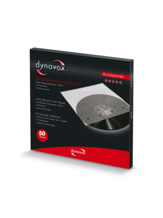 Dynavox antisztatikus Lemez tok 50db/csomag