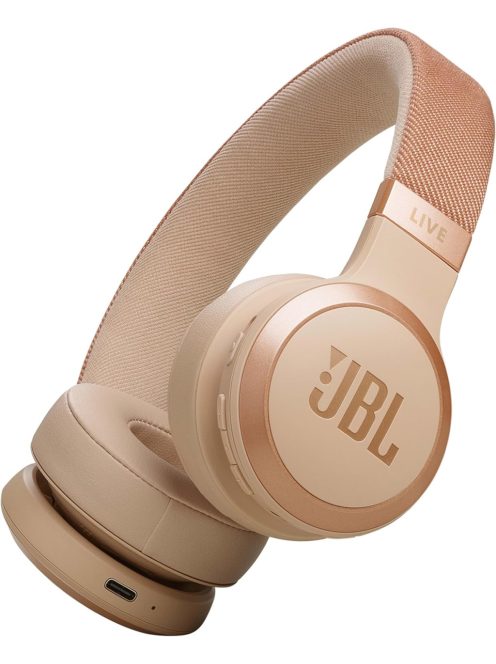 JBL LIVE 670NC zajszűrős bluetooth fejhallgató /Homok/