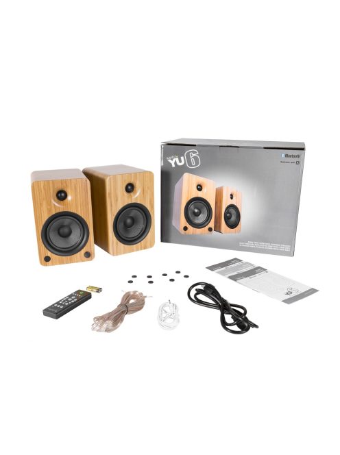 Kanto Audio YU6 Aktív Bluetooth hangfal /Bambusz/