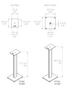 Kanto ST28W - hangszóró állvány /fehér/