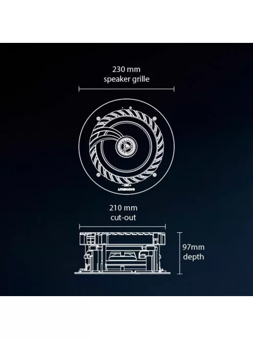 Lithe Audio Bluetooth Wireless 6.5" Aktív + Passzív IP44 Vízálló - beépíthető vezeték nélküli hangszóró