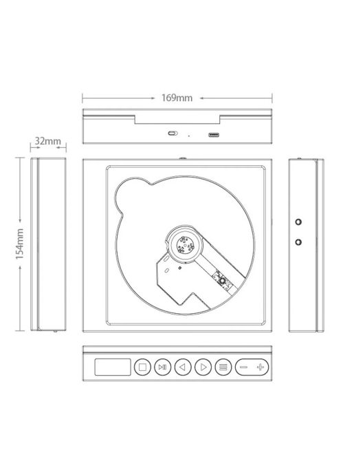 Moondrop Discdream 2 - hordozható CD Lejátszó fejhallgató kimenettel
