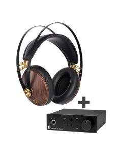   MEZE 99 Classics + Pro-Ject Head Box S2 Digital - audiofil fejhallgató és fejhallgató erősítő és DSD DAC /dió-arany+fekete/