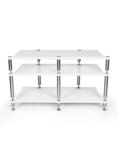 NEO Dupla Tripod HiFi állvány - Rozsdamentes Acél lábakkal, lakkozott polcokkal /98-322 mm/