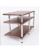 NEO Dupla Tripod HiFi állvány - Rozsdamentes Acél lábakkal, lakkozott polcokkal /98-322 mm/