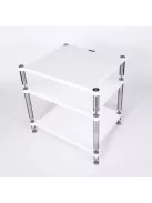 NEO QUATTRON HiFi állvány - fényes polcokkal, feketített acél lábakkal /98-322 mm/