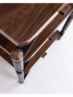   NEO QUATTRON REFERENCE HiFi állvány - fényes polcokkal, rozsdamentes acél lábakkal /120-380 mm/