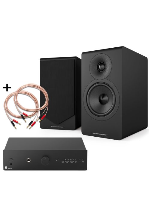 Pro-Ject MaiA S3 BT /fekete/ + Acoustic Energy AE300.2 /fekete/ + Pro-Ject Connect it LS E Flex /2x3 m/