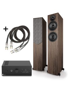 Pro-Ject MaiA DS3 /fekete/ + Acoustic Energy AE309.2 /dió/ + Pro-Ject Connect it LS S