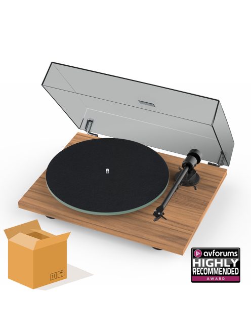 Pro-Ject T1 EVO BT - Bluetooth lemezjátszó Ortofon OM10 hangszedővel /Dió/ - bontott csomagolású termék, karcmentes állapotban