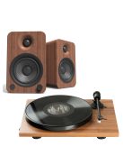 Pro-Ject E1 + Kanto YU4 - Mikro hifi Bluetooth, optikai bemenettel és lemezjátszóval /dió, dió/