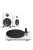 Pro-Ject E1 + Kanto YU4 - Mikro hifi Bluetooth, optikai bemenettel és lemezjátszóval /fehér, fehér/