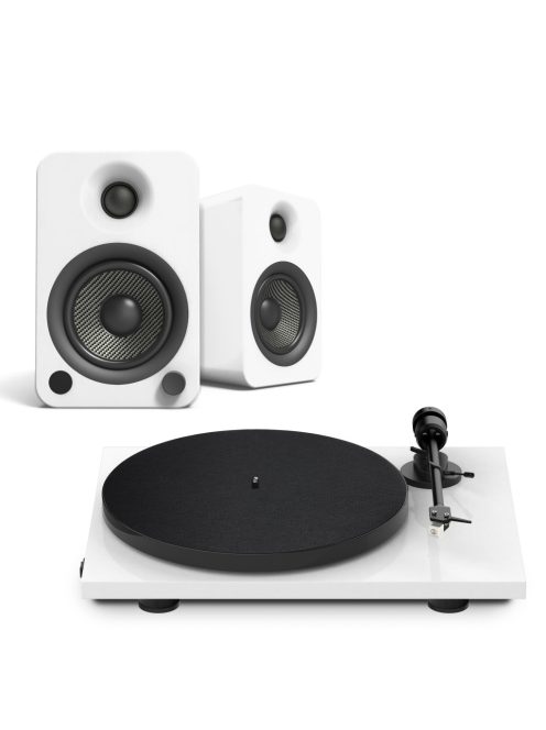 Pro-Ject E1 + Kanto YU4 - Mikro hifi Bluetooth, optikai bemenettel és lemezjátszóval /fehér, fehér/