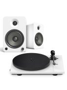 Pro-Ject E1 + Kanto YU6 - Mikro hifi Bluetooth, optikai bemenettel és lemezjátszóval /fehér, fehér/