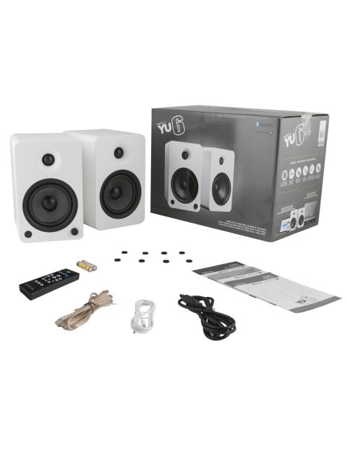 Pro-Ject E1 + Kanto YU6 - Mikro hifi Bluetooth, optikai bemenettel és lemezjátszóval /fehér, fehér/