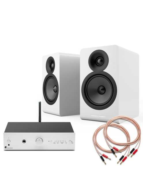 Pro-Ject Stereo Box E, Acoustic Energy AE100 mkII  - Komplett hifi összeállítás /ezüst-fehér/
