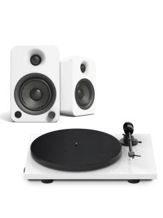   Pro-Ject E1.2 + Kanto YU4 - Mikro hifi Bluetooth, optikai bemenettel és lemezjátszóval /fehér, fehér/