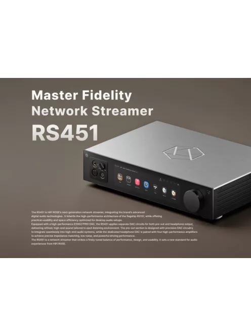 Rose RS451 - Streamer, D/A konverter és Fejhallgató erősítő/ezüst/