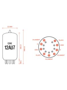 Ray Tubes Core 12AU7 vákuumcső 