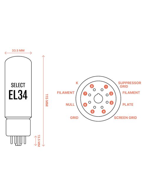 Ray Tubes Select EL34 vákuumcső 