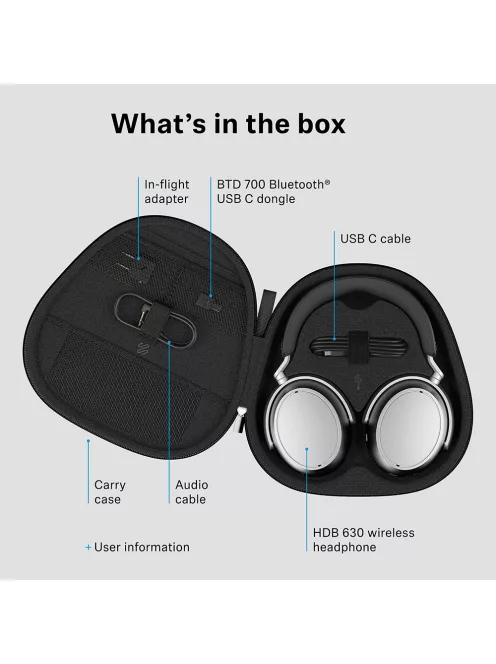 Sennheiser HDB 630 - Bluetooth fejhallgató /ezüst/